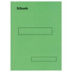 ESSELTE Boîte de 100 sous-dossier en carton Kraft, 1 rabat. Format A4. Coloris Vert