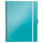 LEITZ Cahier spiralé WOW BEMOBILE 21x29,7cm, 160 pages lignées. Couverture souple polypro. Coloris Menthe