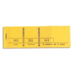 EXACOMPTA Bloc passe-partout 100 feuillets numérotés 4,8x15cm. 3 volets détachables. Coloris Jaune