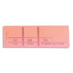 EXACOMPTA Bloc passe-partout 100 feuillets numérotés 4,8x15cm. 3 volets détachables. Coloris Rouge