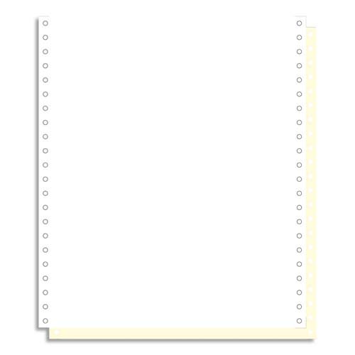 450372_d1-1.jpg EXACOMPTA Boîte 1000 feuilles listing 70g autocopiantes blanc/jaune 240x11 2plis bande Caroll détachable – Image 1