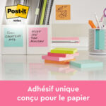 POST-IT® Notes Beachside 38 x 51 mm. Lot de 12 blocs, 100 F. Ass : vert, bleu, jaune, orange, rose. – Image 3