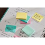 POST-IT® Notes Beachside 76 x 127 mm. Lot de 6 blocs, 100 F. Ass : vert, bleu, jaune, orange, rose. – Image 3