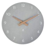 ALBA Horloge murale grise nature et tendance. Diamètre 30 cm.