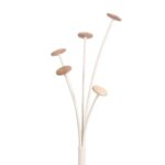 ALBA Portemanteau FESTIVAL 5 patères, porte-parapluie. Base lestée. Montage sans outil. Bois clair/Blanc – Image 2