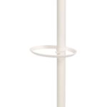 ALBA Portemanteau FESTIVAL 5 patères, porte-parapluie. Base lestée. Montage sans outil. Bois clair/Blanc – Image 4