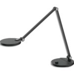 UNILUX Lampe de bureau LED Eyecaring Everest noir. Anti-éblouissement. Variateur d'intensité et couleur