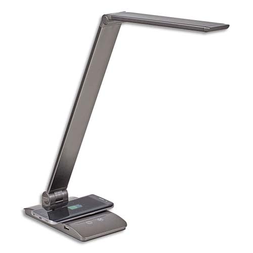 451402_d1.jpg MAUL Lampe de bureau MaulStella Qi, led intégrées, 4 intensités, 3 niveaux températures, USB, gris foncé – Image 1