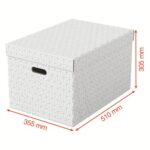 ESSELTE Boîte de rangement/cadeau, lot de 3, grand format, blanc, 628286 – Image 3