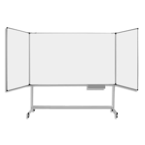 451525_d1.jpg BI-OFFICE Tableau tryptique laqué mobile. Dimensions 180x120cm fermé/ 360x120cm ouvert. Coloris blanc – Image 1