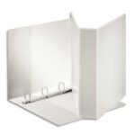 ESSELTE Classeur à couverture personnalisable sur trois faces PP Blanc – dos de 9 cm