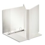 ESSELTE Classeur à couverture personnalisable sur trois faces PP Blanc – dos de 4 cm