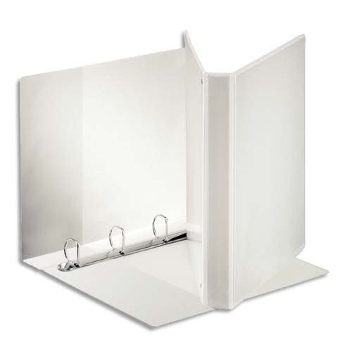 451909_d1.jpg ESSELTE Classeur à couverture personnalisable sur trois faces PP Blanc – dos de 4 cm – Image 1