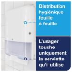 TORK Distributeur M1 pour Mini Bobine dévidage central, verrouillage à clé L17,4 x H32,1 x P16,5cm Blanc – Image 2