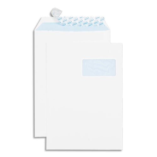 453537_d1-1.jpg GPV Boîte de 250 pochettes auto-adhésives vélin Blanc 90g format 229x324 C4 fenêtre 50x110 – Image 1