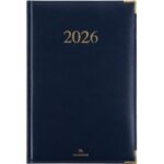 OBERTHUR Semainier KIEV 30,Janvier à Décembre, format 22x30,7cm, couverture rigide Marine