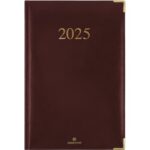 OBERTHUR Semainier KIEV 27,Janvier à Décembre, format 22x28cm, couverture rigide assortis Bordeaux