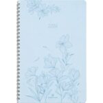 OBERTHUR Agenda PRIMROSE 27, spiralé, Janvier à Décembre, format 22x28cm Bleu clair