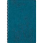 OBERTHUR Agenda PRIMROSE 27, spiralé, Janvier à Décembre, format 22x28cm Bleu vert