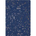 OBERTHUR Semainier CELESTE 25,Janvier à Décembre, format 17x24.5cm, couverture souple PU Marine
