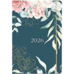 OBERTHUR Semainier GIVERNY 25,Janvier à Décembre, format 17x24,5cm, couverture imprimée quadri Vert cana