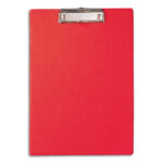 MAUL Porte-bloc simple A4 en PVC avec pince métal. Coloris rouge
