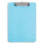 MAUL Porte-bloc simple A4 en polypropylène avec pince métal. Coloris bleu