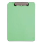 MAUL Porte-bloc simple A4 en polypropylène avec pince métal. Coloris vert