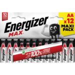 ENERGIZER Blister de 12 piles AA LR06 Max 7638900437782