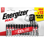 ENERGIZER Blister de 12 piles AAA LR03 Max 7638900438031