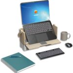 ALBA Station travail ERGOBOX 2 modules + 6 rangements 2 ports USB. Dim(lxhxp) : 41x25,7x15 cm Bois/Blanc