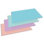 EXACOMPTA Sous-main AQUAREL en carton. Dim (lxp) : 57,5x37,5 cm. Assortis pastel : Bleu Corail Mauve Vert