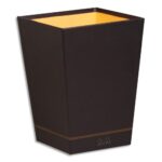 RHODIA Corbeille à papier Rhodiarama 15L en simili cuir italien. Dim (lxhxp) : 24x32x24 cm. Black