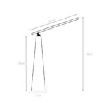 ALBA Lampe LEDTUBE ss fil ABS glossy 3 niv température Hauteur:42 cm Tête:35x4 cm Base:Ø7x30 cm. Blanche – Image 2