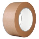 Ruban adhésif manuel brun composé d'un support en papier Kraft, colle caoutchouc 50mm x 50 m, 130 µm