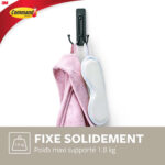 COMMAND Crochet double adhésif 3M grand en métal nickel noir - poids supporté 1,8kg - s'enlève sans trace – Image 3