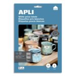 APLI Pochette de 1890 étiquettes multi-usage blanches 25,4 x 10mm