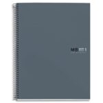 MIQUELRIUS Cahier carte spirale ORIGINAL 21x29,7cm 160 pages 90g 5x5. Coloris gris