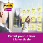 POST-IT Lot de 12 blocs notes Super Sticky Recyclées 76x76 mm. Jaune Pastel. – Image 3