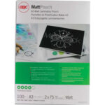 GBC Paquet de 100 pochettes de plastification mates, format A3 2x75 microns 41660E