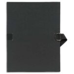 EXACOMPTA Chemise extensible Varia 2230, recouverte de papier grainé Noir