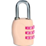 CARPENTRAS SIGN Cadenas de couleur à combinaison 3 chiffres SIGN coloris rose