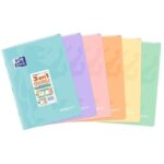 OXFORD Cahier easyBook couverture PP reliure piqûre 96 pages Seyès format 21x29,7cm.Coloris assorti paste