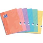 OXFORD Cahier piqûre OpenFlex polypropylène 96 pages 24x32 cm grands carreaux Seyès. Coloris assortis pas