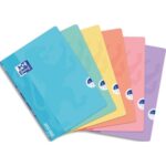 OXFORD Cahier piqûre OpenFlex polypropylène 96 pages 21x29,7 cm grands carreaux Seyès. Coloris assortis p