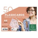 EXACOMPTA Sachet de 50 fiches BRISTOL FLASH OXFORD 2.0 perforé A6 lignées assortis