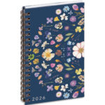 EXACOMPTA Semainier de poche CHEMIN DES MARETTES Eurotime 16S Spiralé 16x9cm Janvier à Décembre Bleu