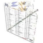 QUO VADIS Calendrier Origami dépliant,Janvier à Décembre 2025, 18x36 cm Exotique