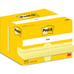 POST-IT Lot de 12 blocs repositionnables 655CY 100 feuilles. Format 7,6 x 12,7cm. Coloris Jaune – Image 4