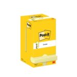 POST-IT Lot de 12 recharges repositionnables ZNOTES 100 feuilles. Format 7,6 x 7,6cm. Coloris Jaune – Image 3